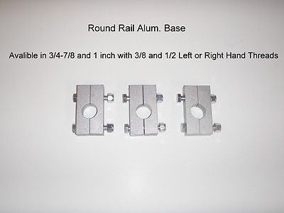 2- piece round rail clamp on bases.  Pack of 3*